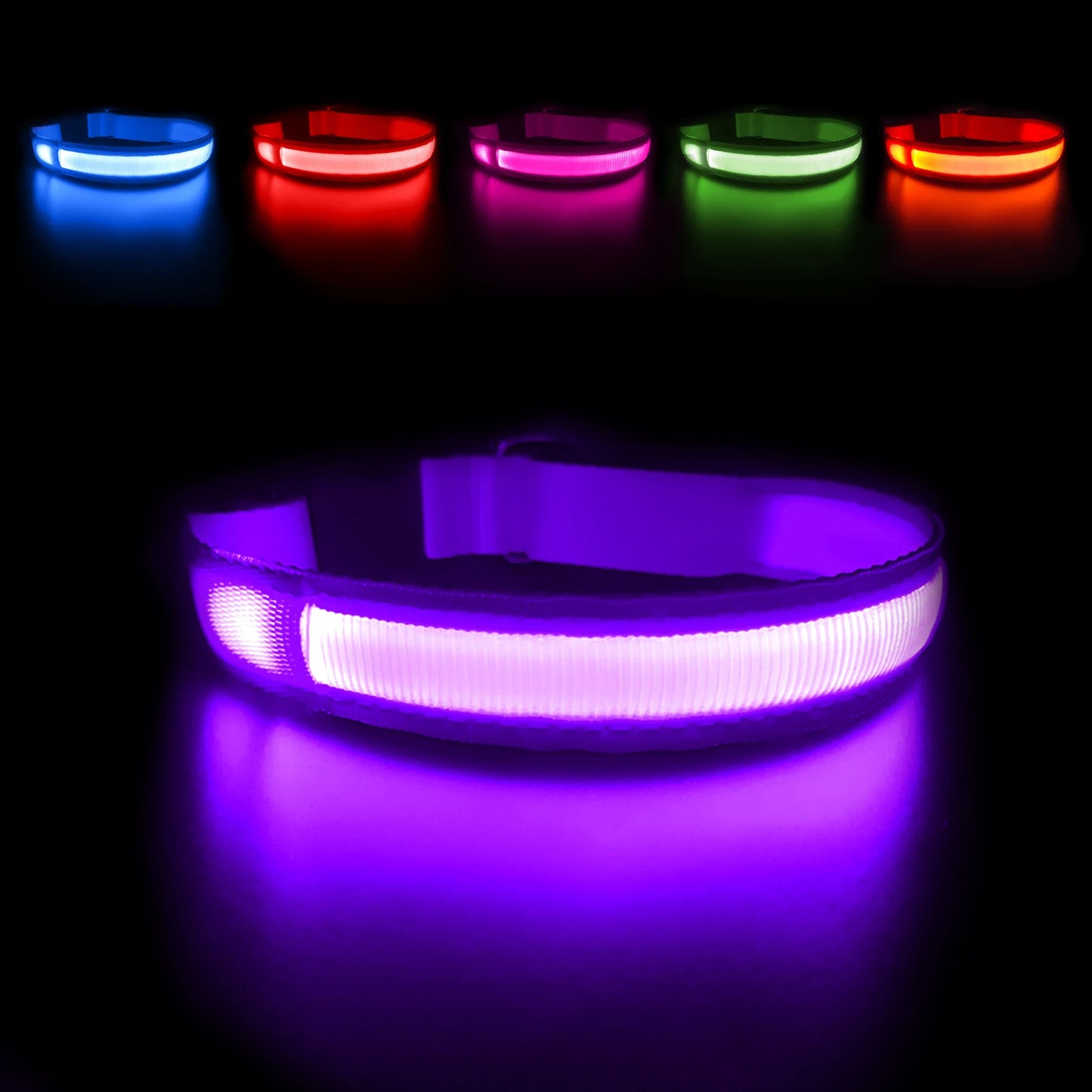 MASBRILLCN LED Dog Collar Waterproof Glow Necklace