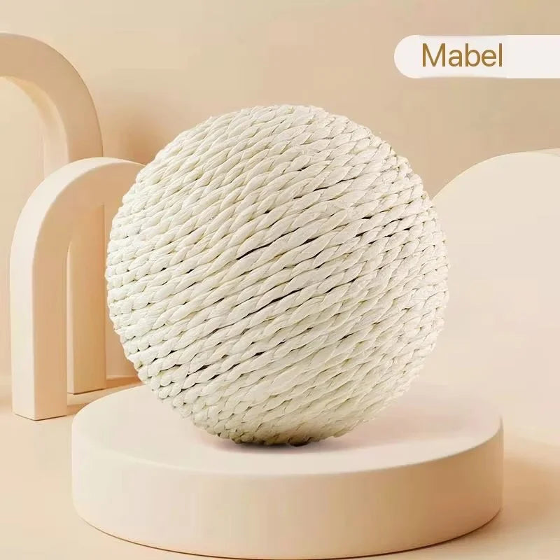 Sisal Cat Ball Toy Interactive Scratcher And Dental Chew Toy
