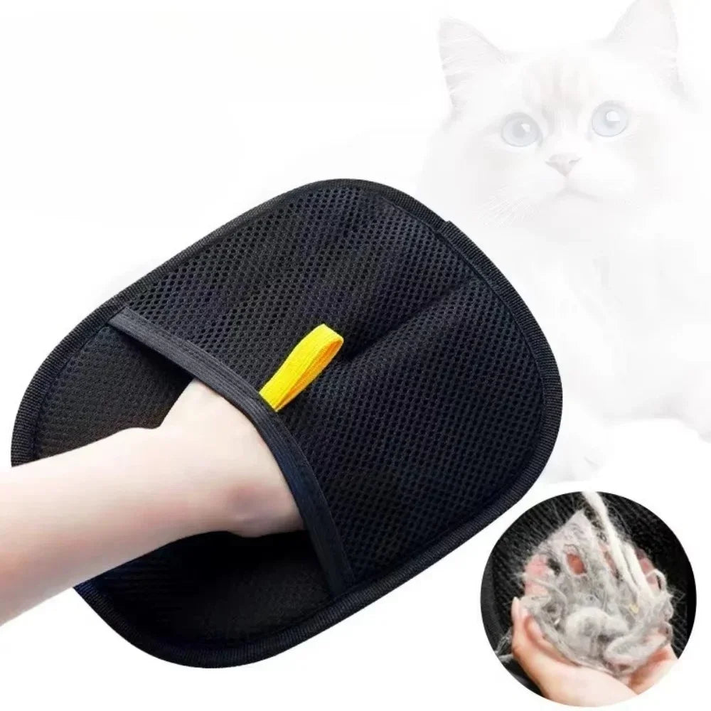 Reusable Pet Hair Removal Gloves for Grooming and Carpet Cleaning