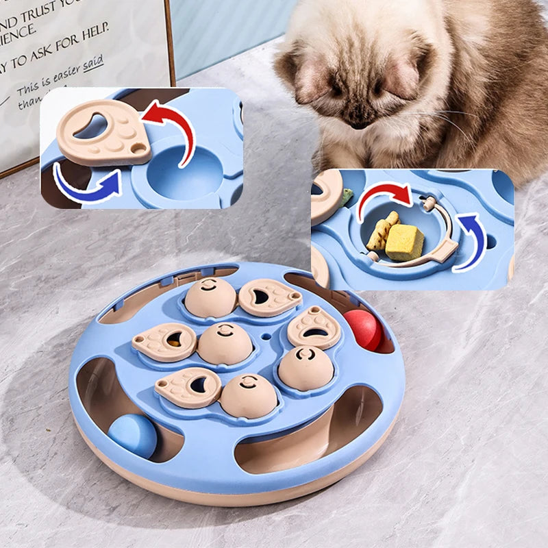 Interactive Dog Puzzle Toy Treat Dispenser Slow Feeder Bowl