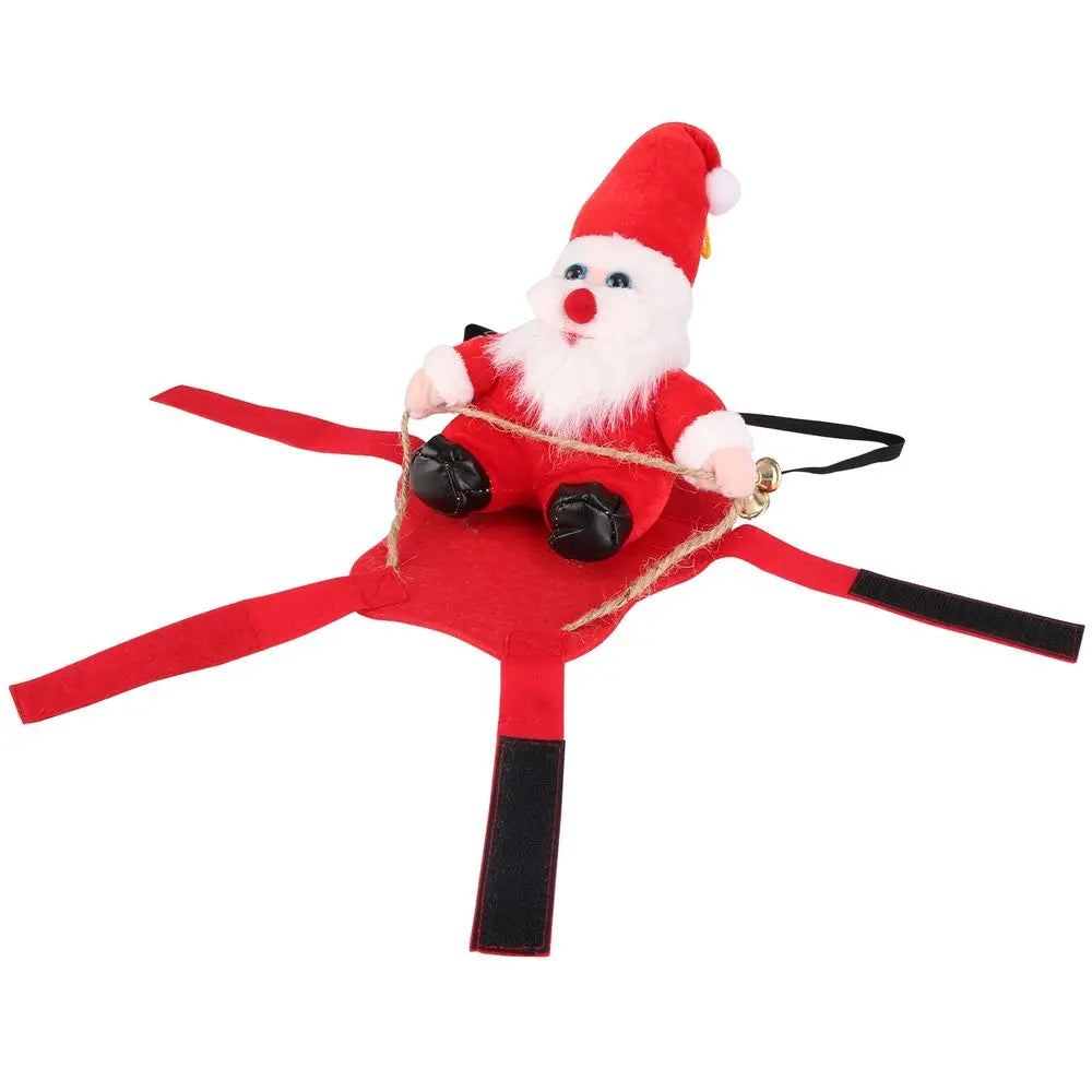 Hunan Pet Christmas Santa Dog Coat With Bell Costume