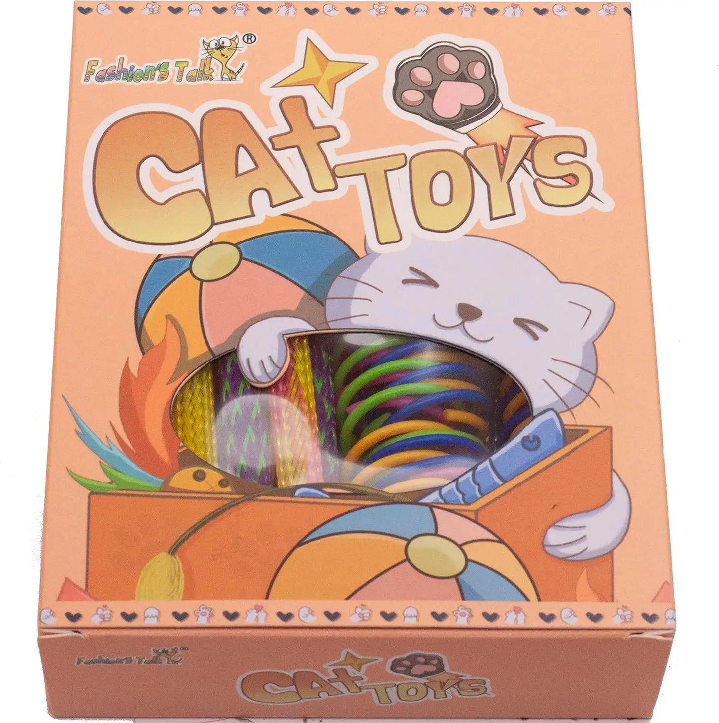 Cat Spring Toy With Catnip Mesh Tubes Indoor Cats Playful