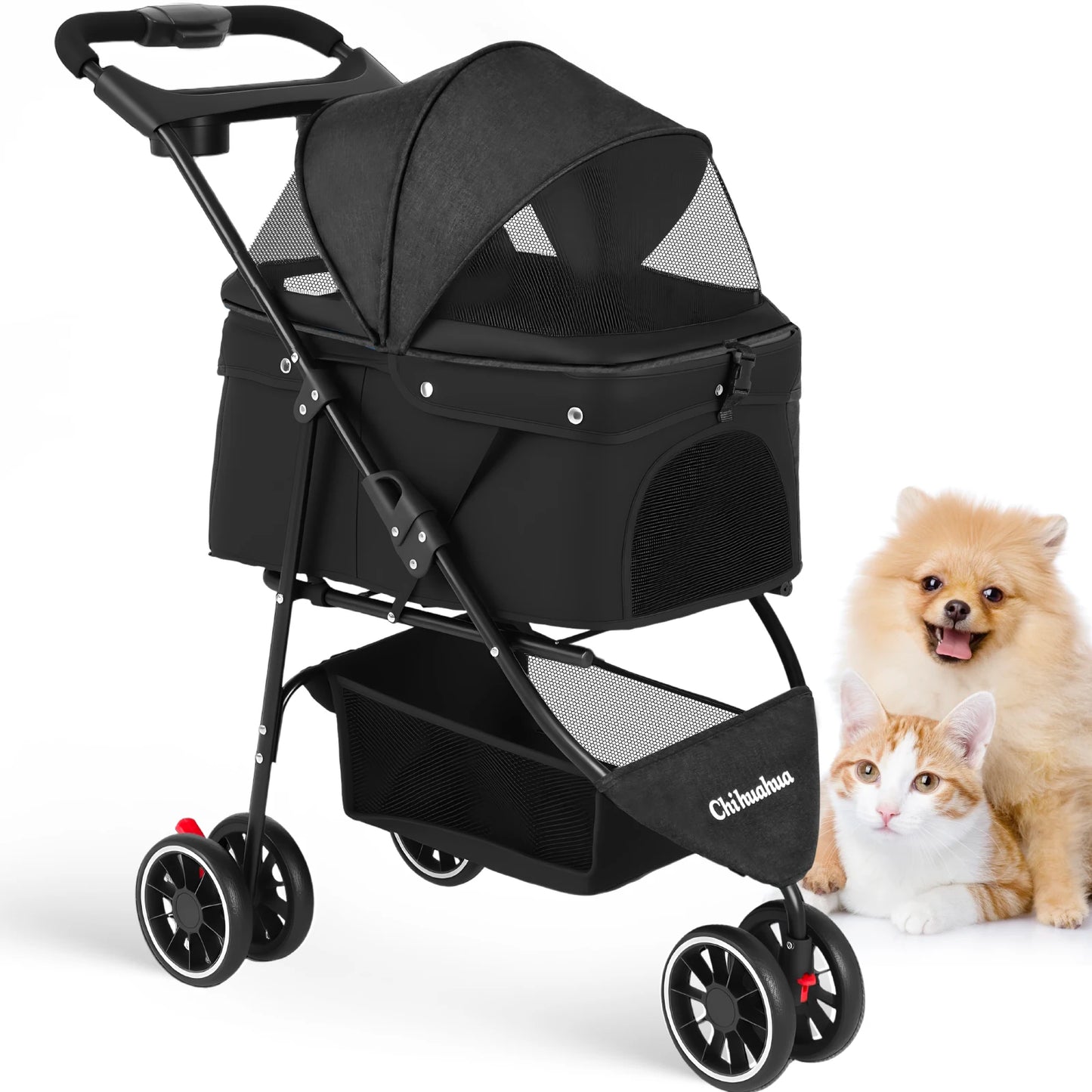 CHIHUAHUA Portable Foldable Pet Stroller for Small Dogs and Cats