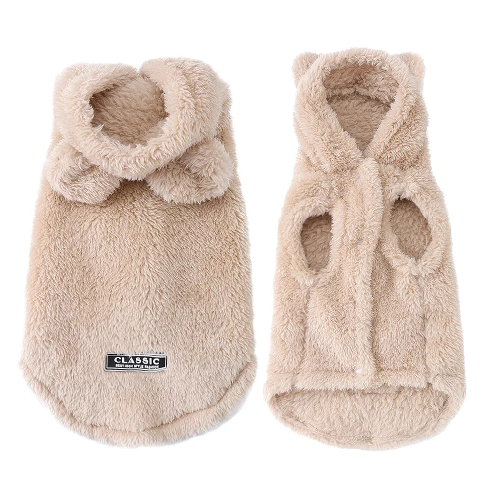 Soft Fleece Pet Hoodie Coat For Dogs And Cats