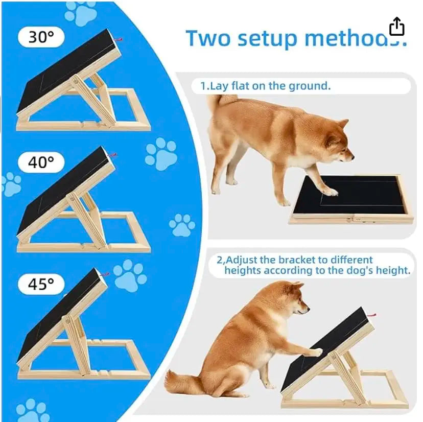 Adjustable Wooden Dog Nail Filing Board With Treat Drawer