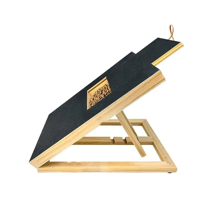 Adjustable Wooden Dog Nail Filing Board With Treat Drawer