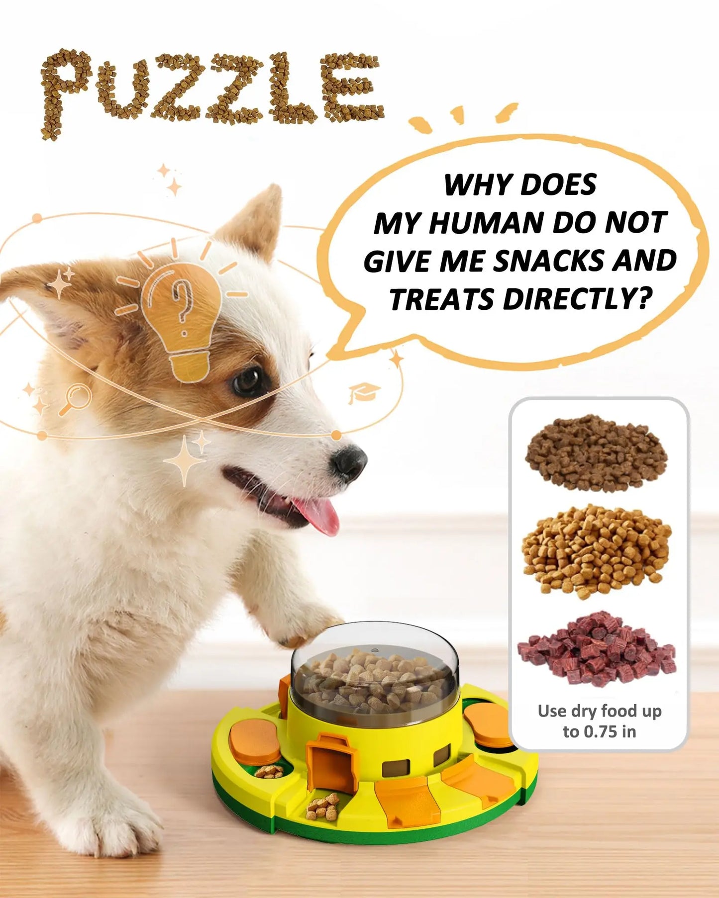 Hign-concerned Dogs Puzzle Toy Enrichment Slow Feeder