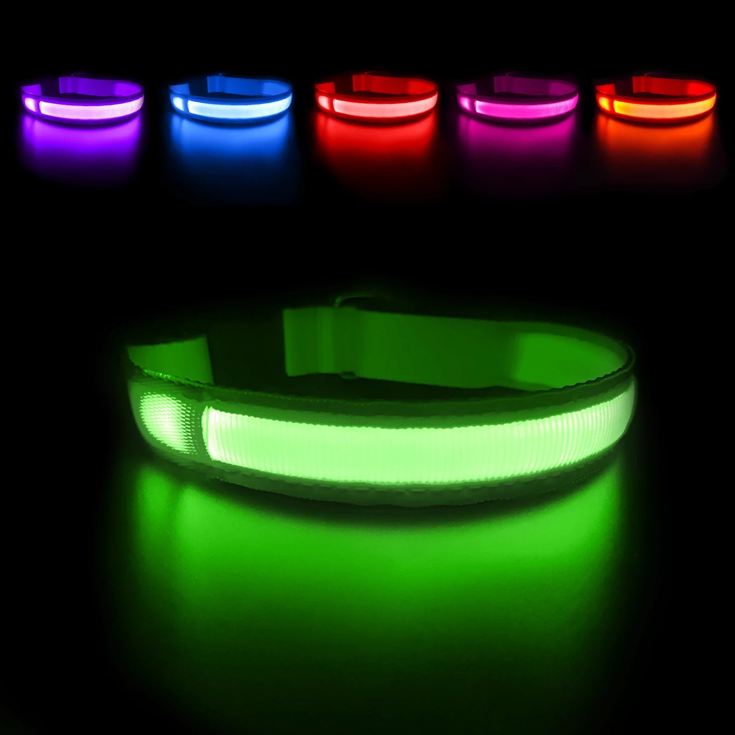MASBRILLCN LED Dog Collar Waterproof Glow Necklace