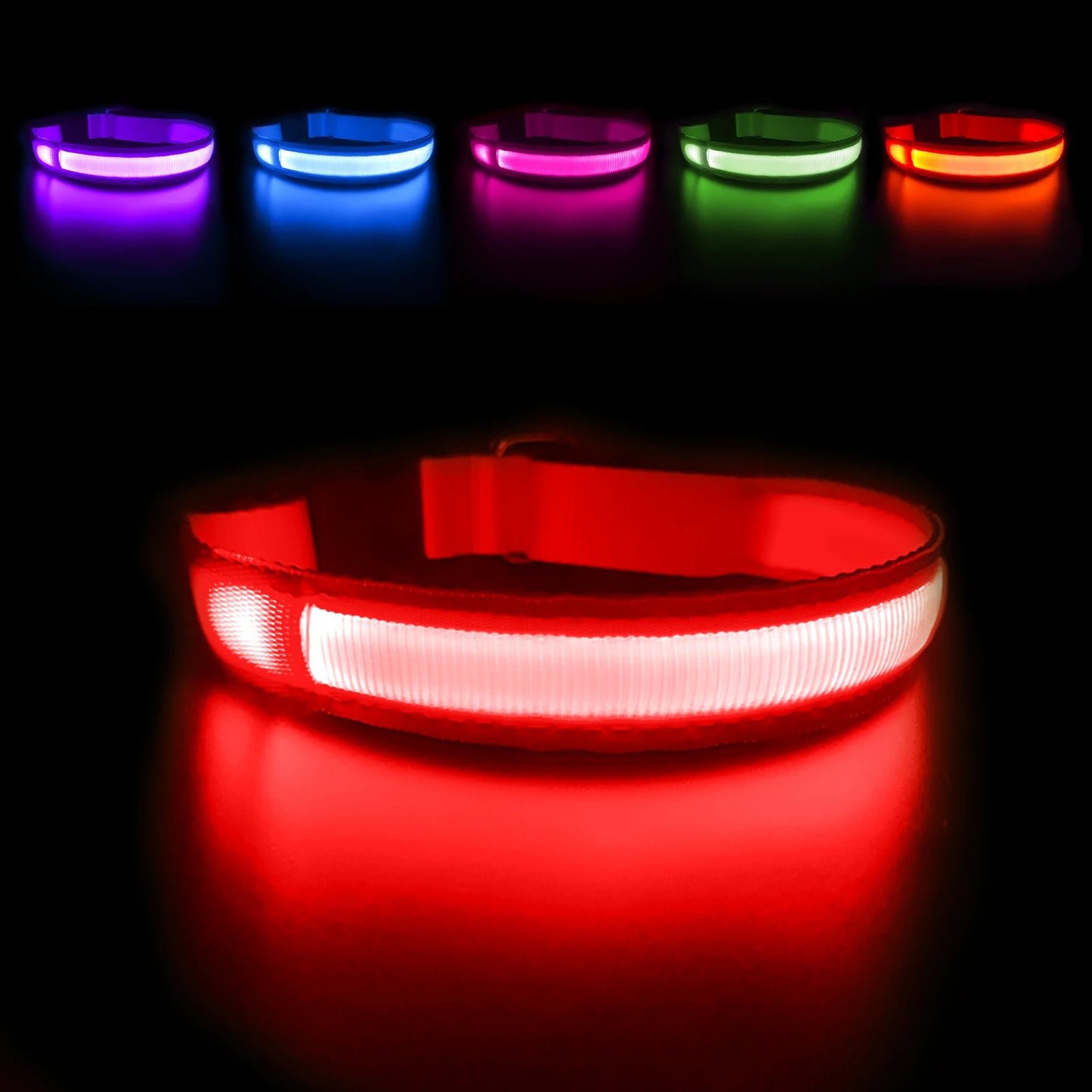 MASBRILLCN LED Dog Collar Waterproof Glow Necklace