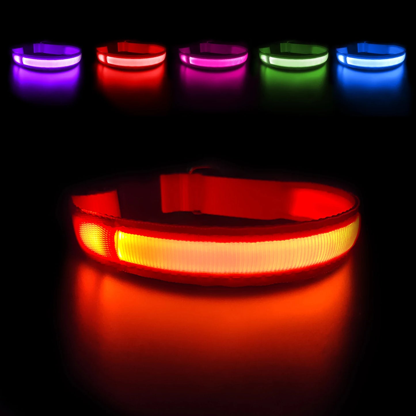 MASBRILLCN LED Dog Collar Waterproof Glow Necklace