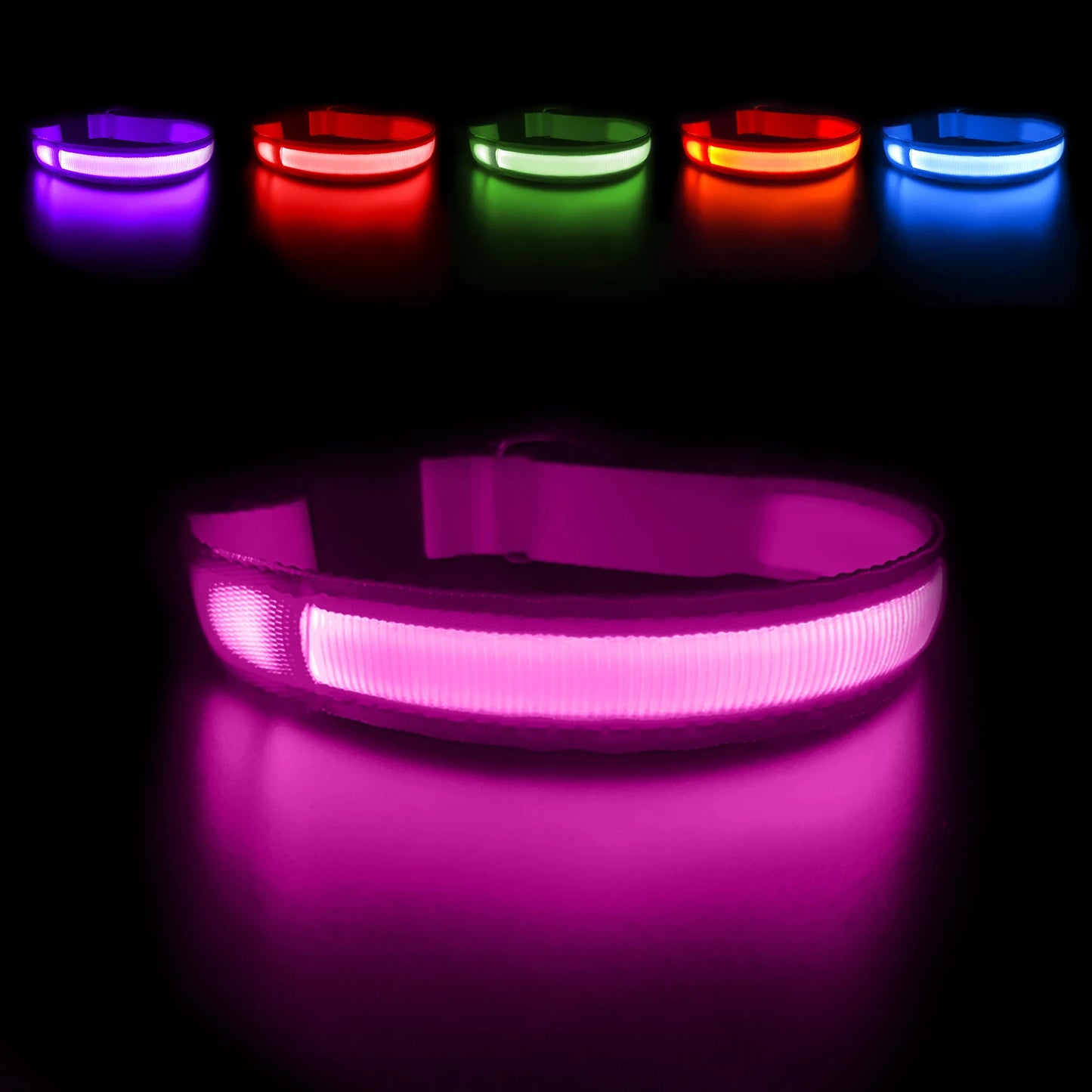 MASBRILLCN LED Dog Collar Waterproof Glow Necklace