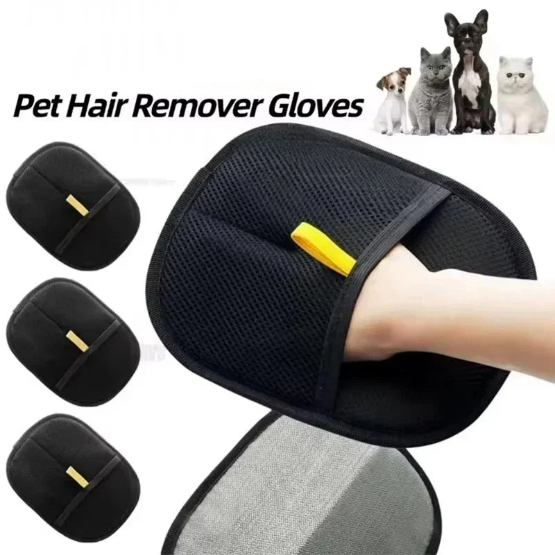 Reusable Pet Hair Removal Gloves for Grooming and Carpet Cleaning