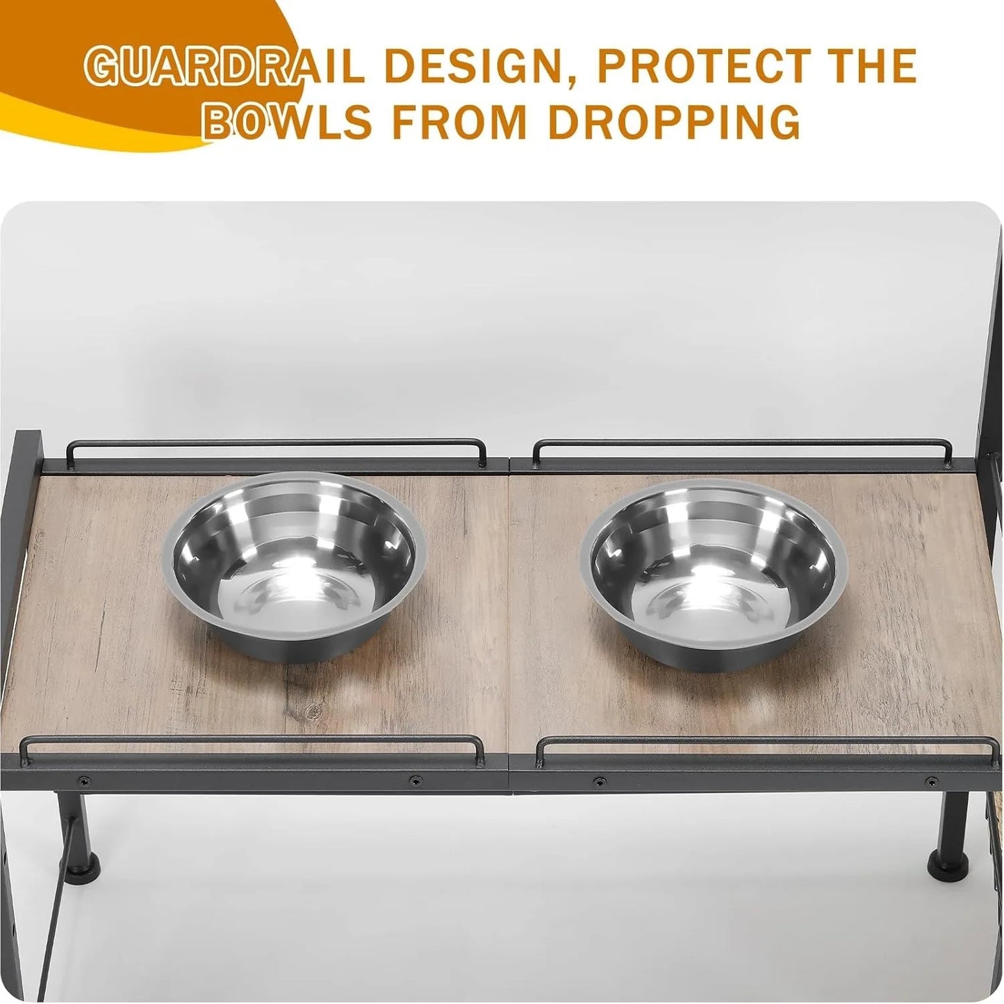 Hign-concerned Height Adjustable Dog Bowl Stand Storage