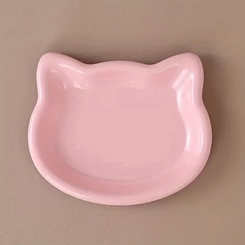 Pet Bowl For Dwarf Cats Premium Plastic Dish Feeding Station