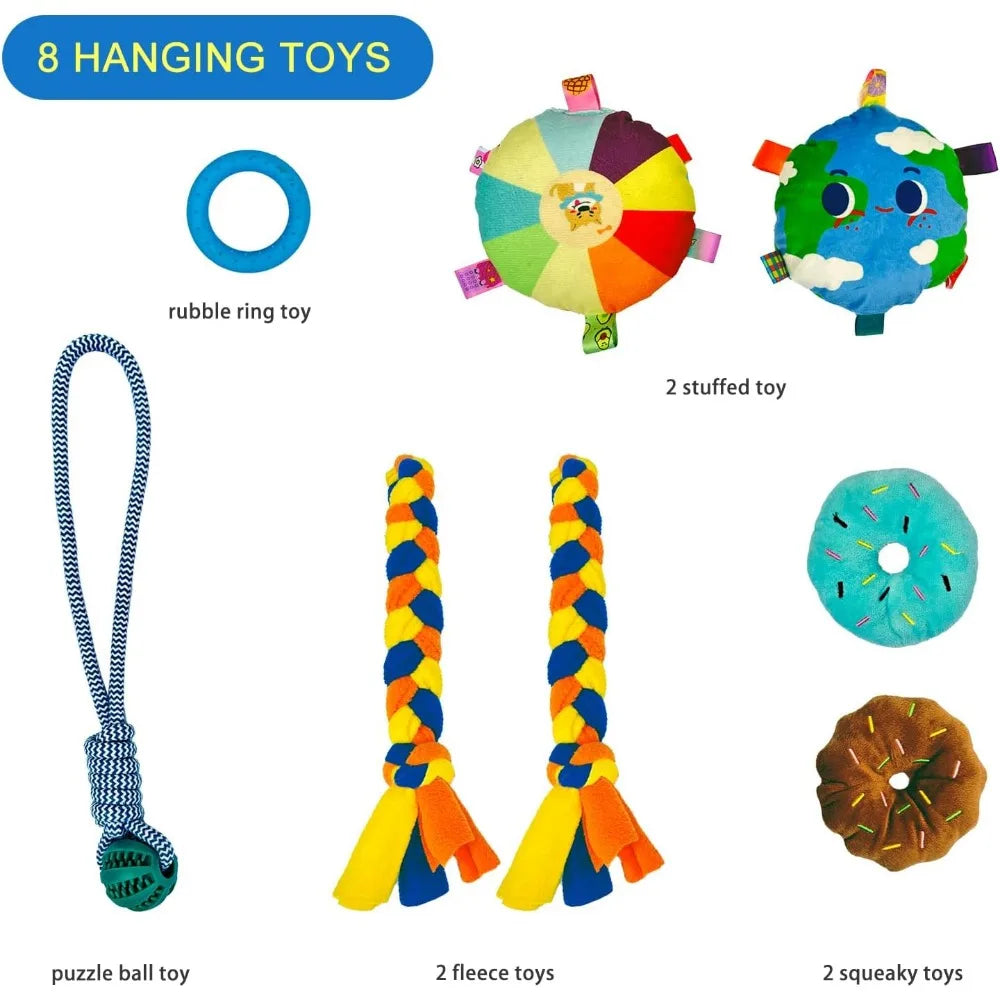 Puppy Play Gym By Hign-concerned With 8 Hanging Toys Indoor