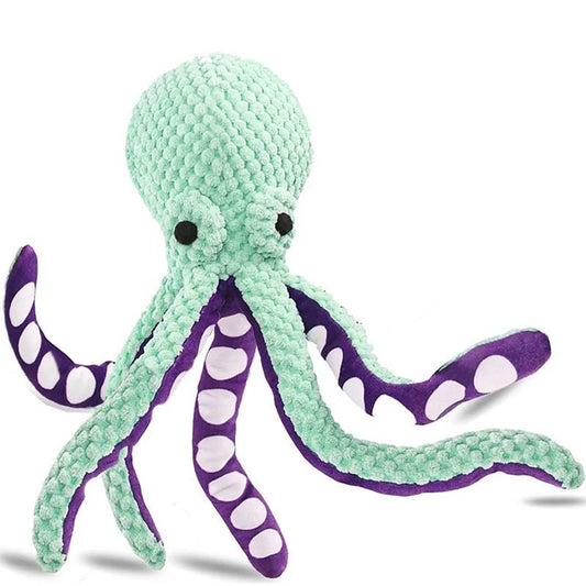 Plush Octopus Dog Toy Squeak Interaction for All Dogs