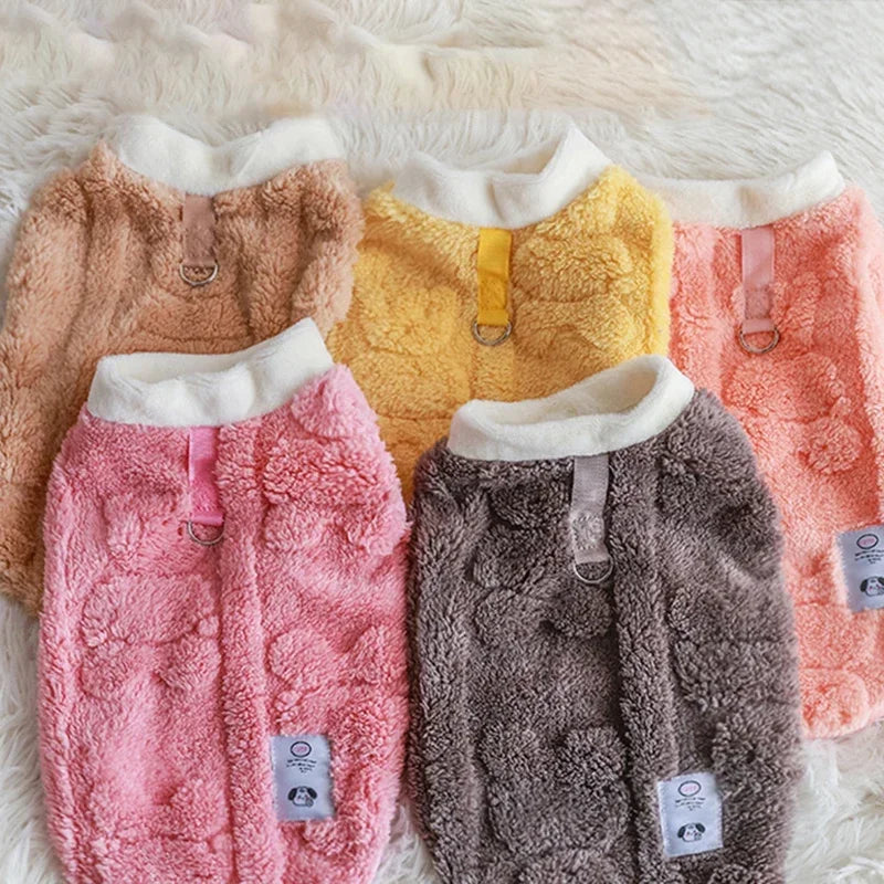 Soft Fleece Dog Pullover Sweater For Autumn Winter Warmth
