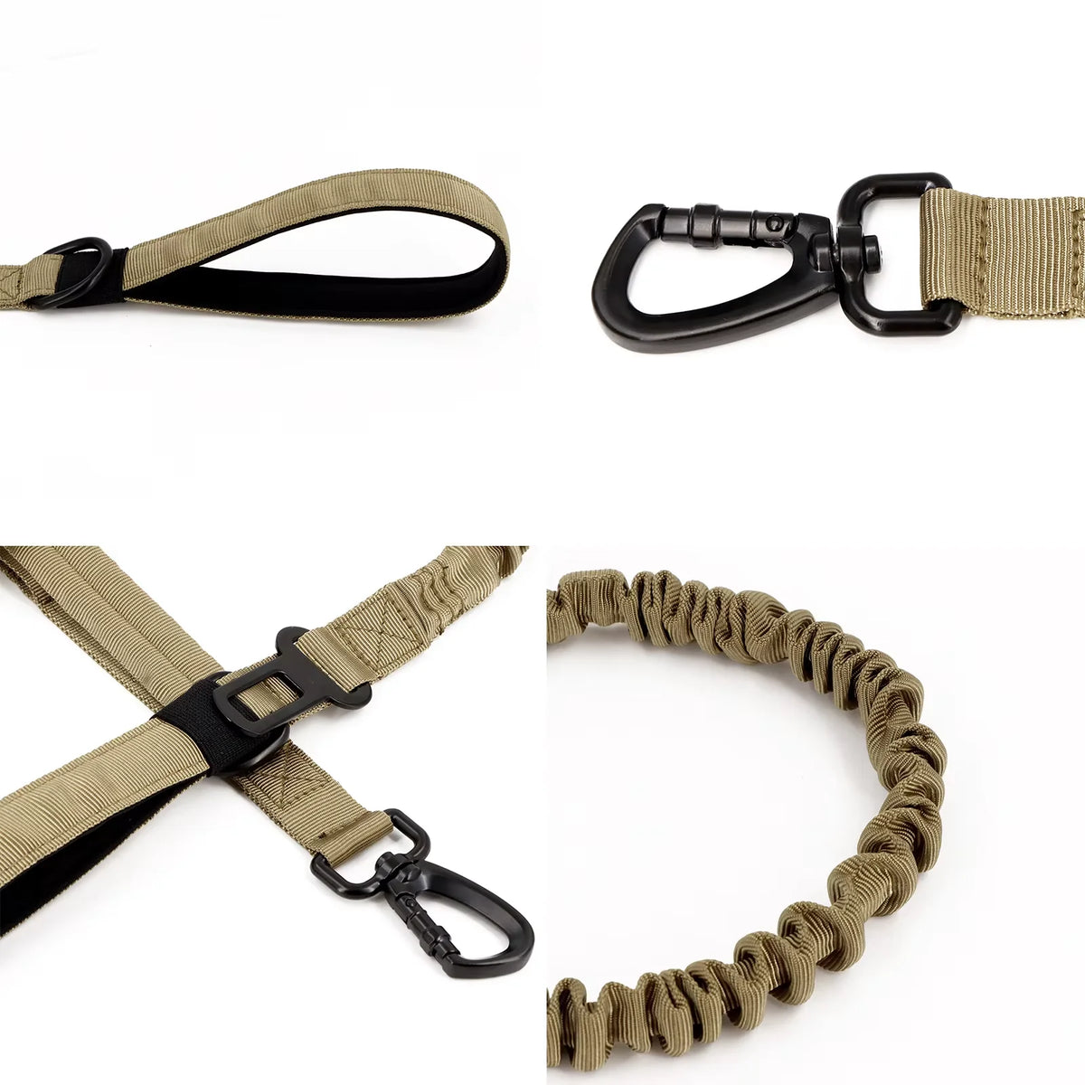 PETRAVEL Military Dog Leash with Dual Handles and Quick Release