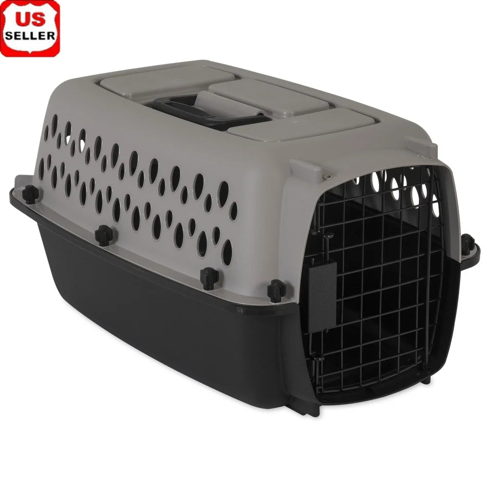 XMSJ Portable Plastic Dog Crate Easy Assembly Pet Carrier