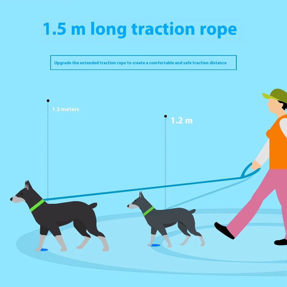 NONECN Reflective Harness Vest With Leash Breathable Mesh Padding
