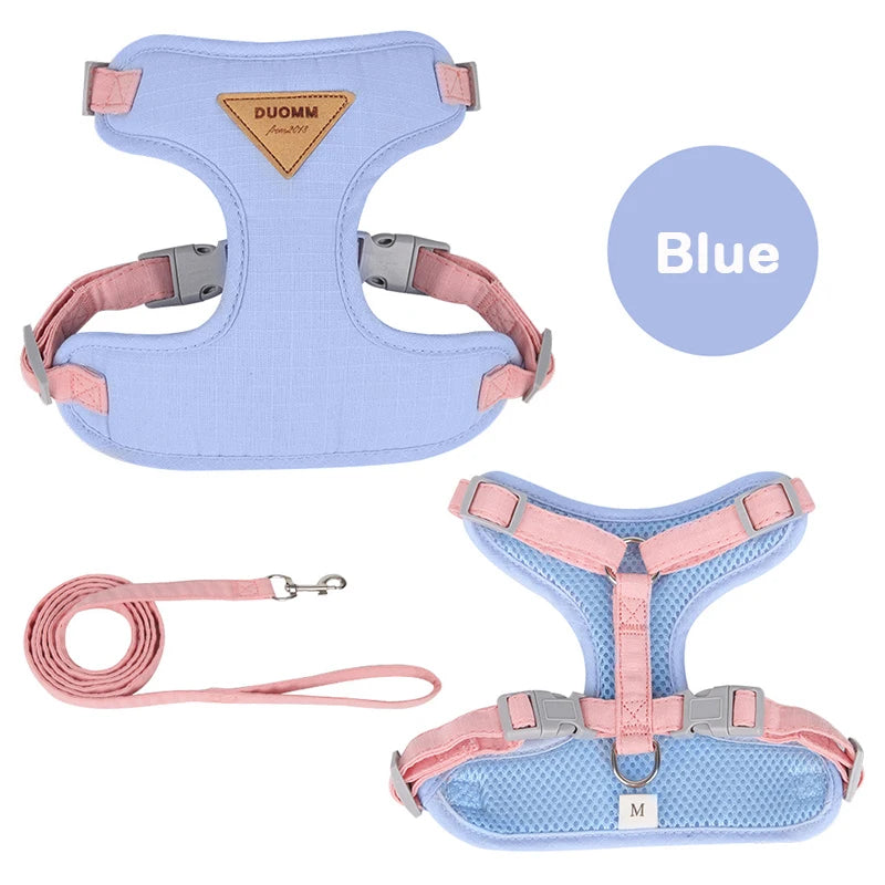 Breathable Puppy Harness and Leash Set for Small Dogs