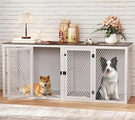 Hign-concerned Dog Kennel Indoor Double Cage for Two Dogs