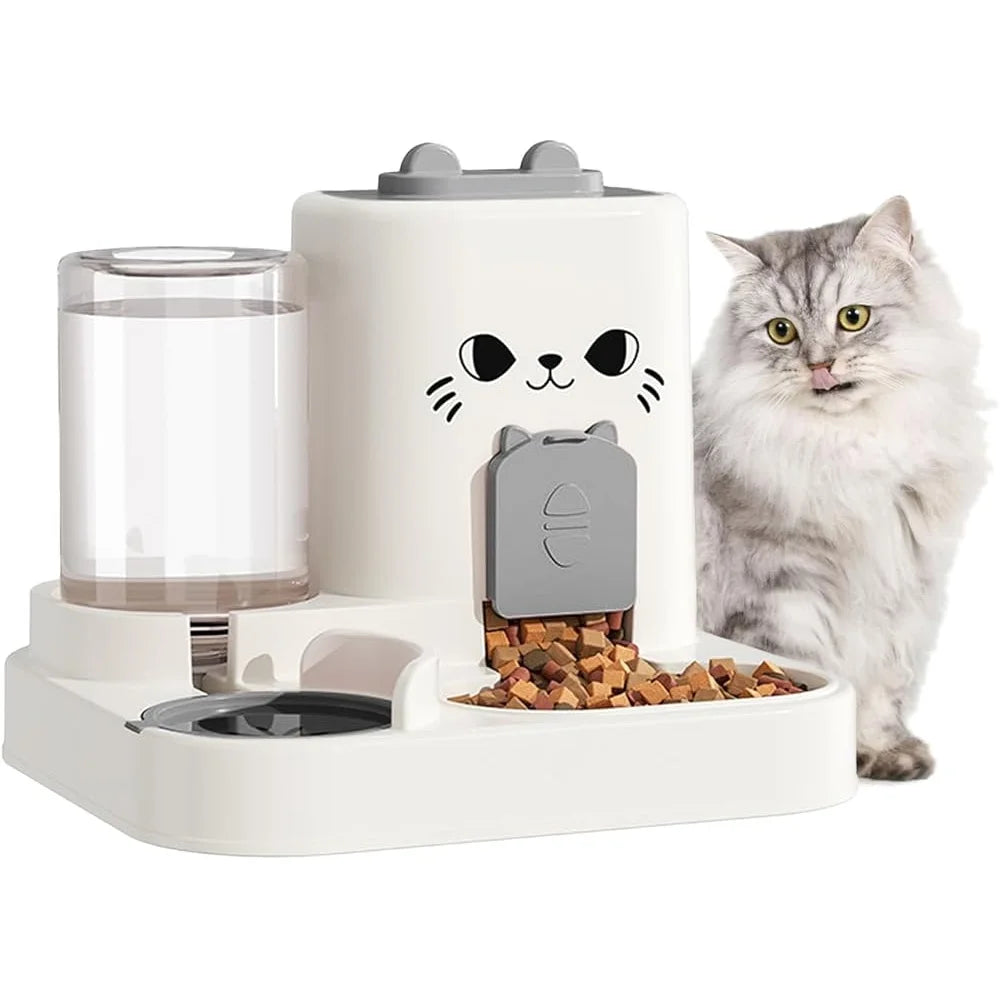 Hign-concerned 2-in-1 Gravity Pet Feeder Water Dispenser