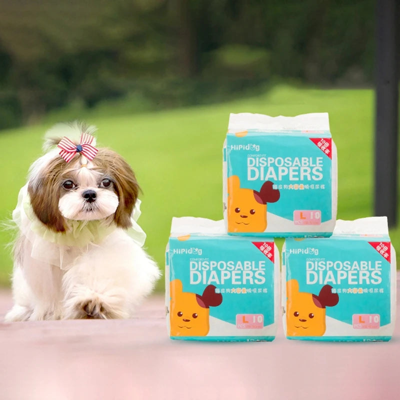 Female Dog Diapers Super Absorbent Leakproof Breathable Nappies