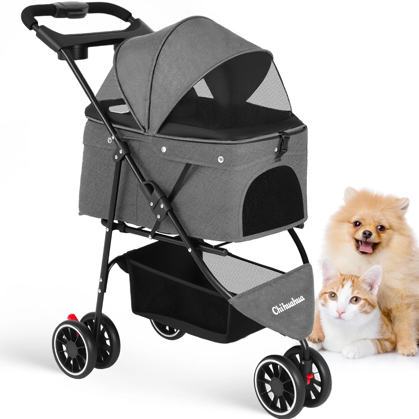 CHIHUAHUA Portable Foldable Pet Stroller for Small Dogs and Cats
