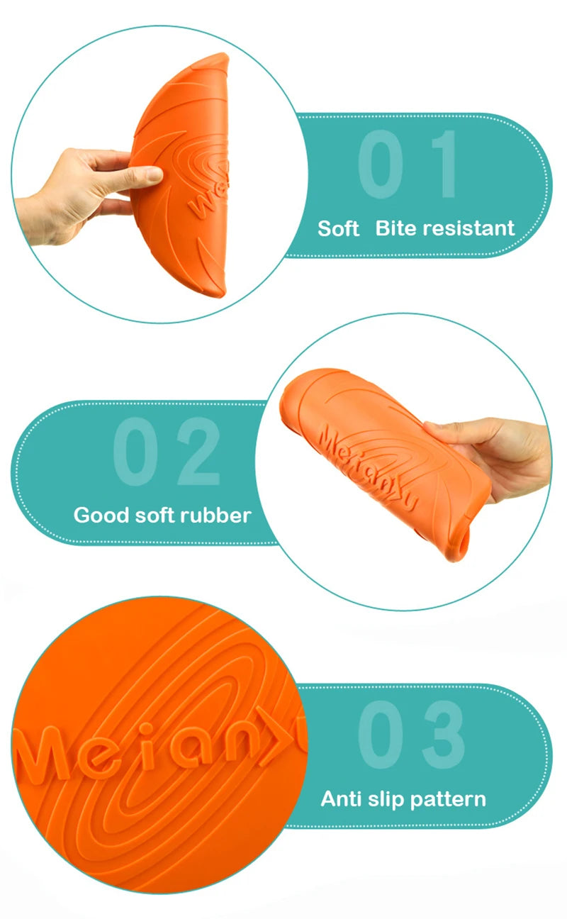 Dog Flying Disc Toy For Outdoor Play Chew Interactive Training