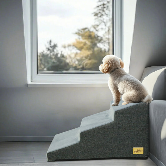 Foam Dog Stairs for Beds and Sofas With Non-Slip Surface