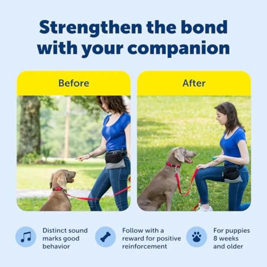 Clik-R Dog Training Clicker With Ergonomic Grip And Finger Band