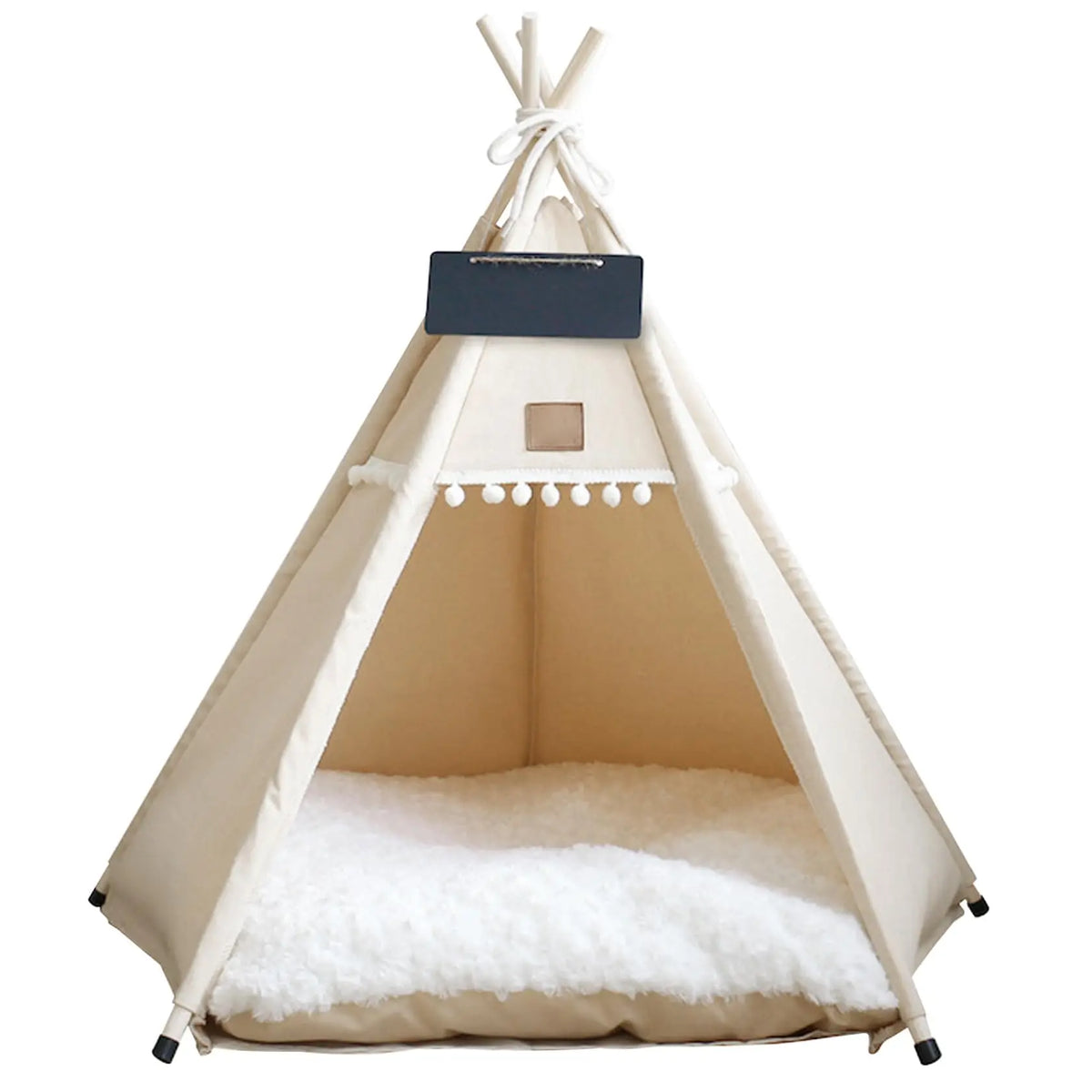 Dog And Cat Teepee With Removable Cushion And Washable Cover