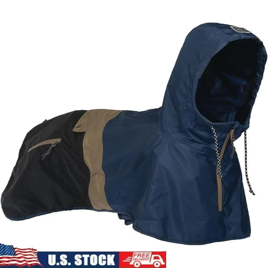 Waterproof Dog Raincoat with Hood Heavy Rain Resistant Lightweight Adjustable Poncho Medium Large Dogs Outdoor Adventure