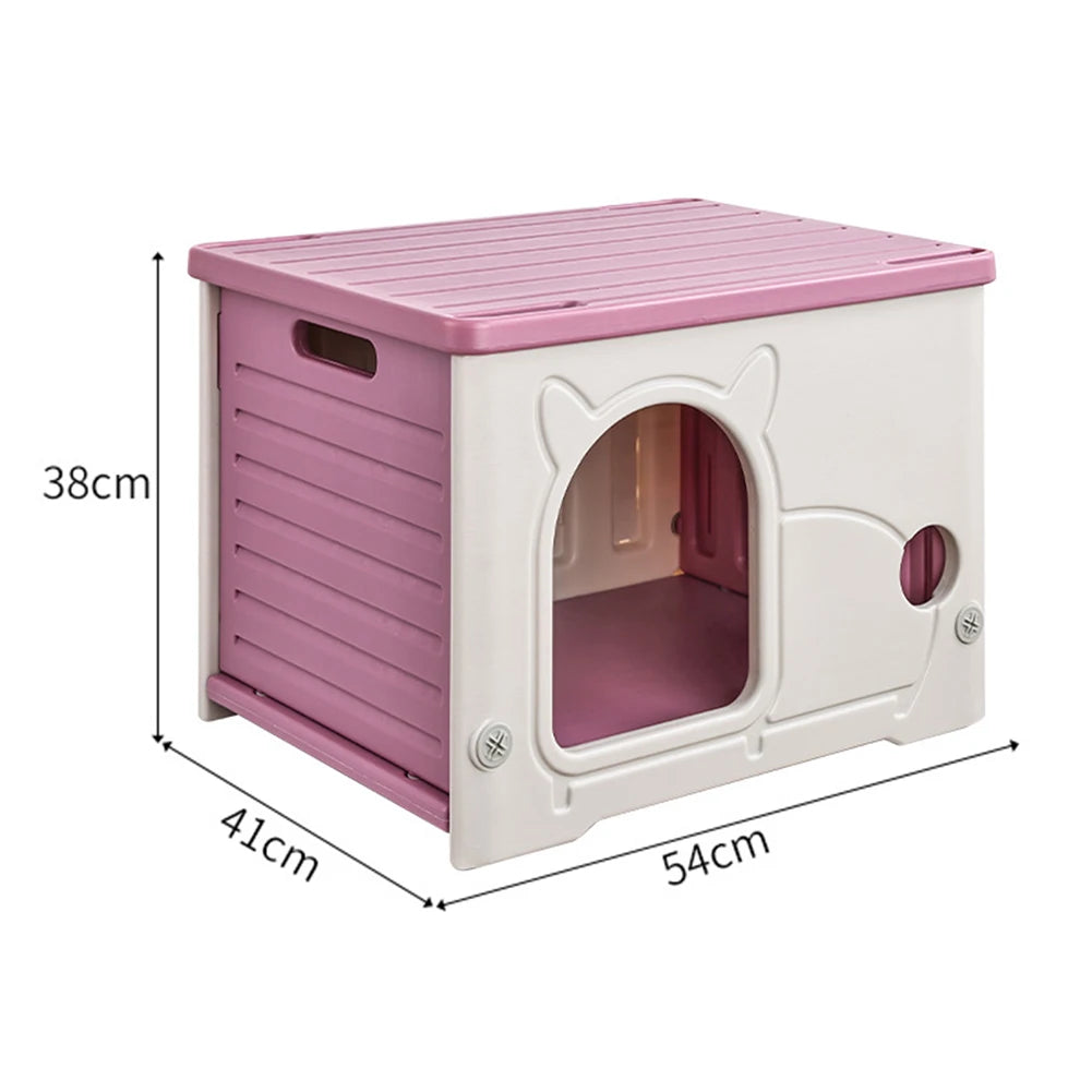 AlloetCN Outdoor Cat House Cozy Waterproof Shelter Small Pets