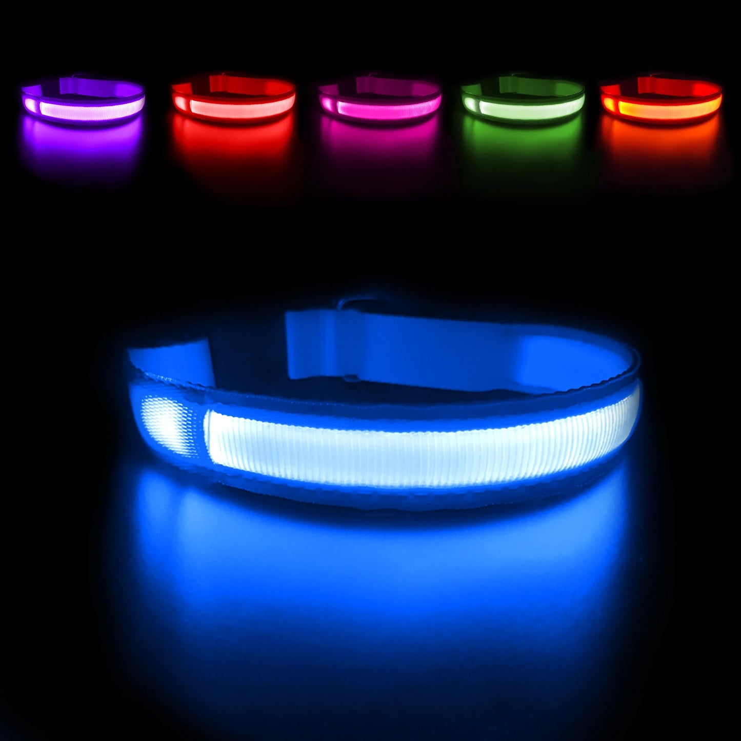 MASBRILLCN LED Dog Collar Waterproof Glow Necklace