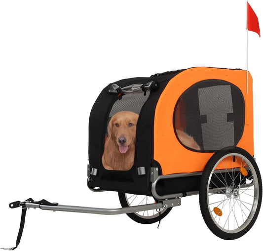 TWISTER CK Foldable Dog Bike Trailer with Quick Release Wheels