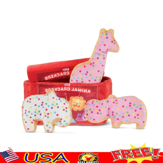 XMSJ Multicolor Plush Dog Toy with Squeakers and Crinkle