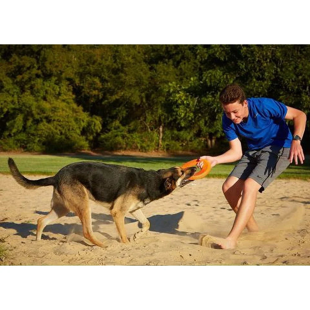 DUTRIEUX Durable Rubber Dog Flying Disc Toy Waterproof