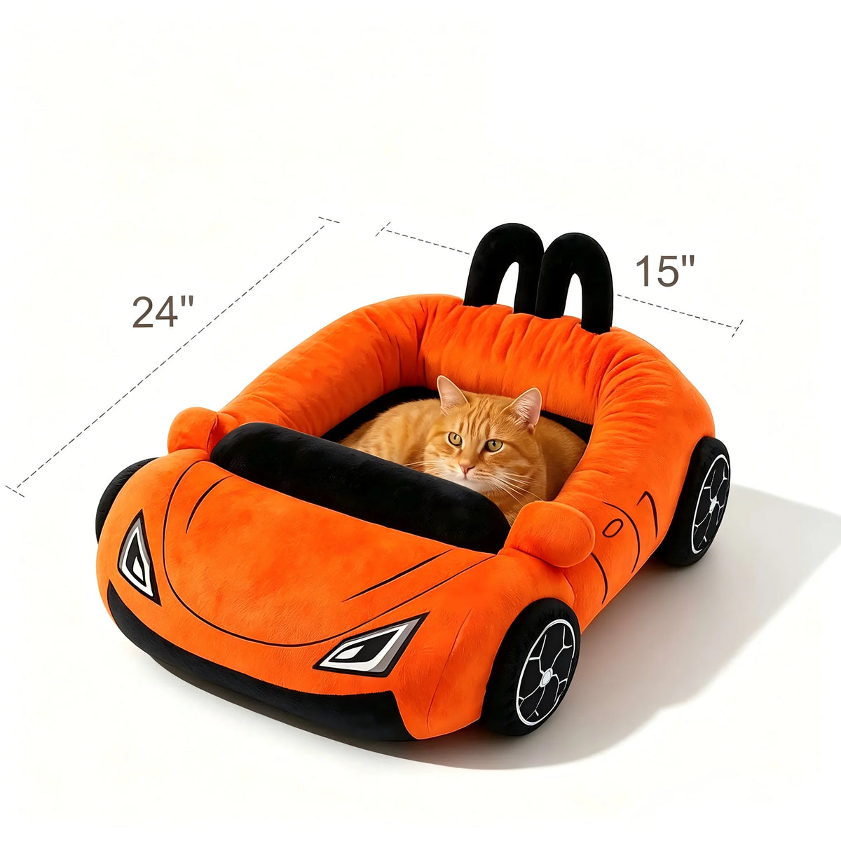 CWV Supercar Cat Bed Soft Cozy Washable Coral Fleece