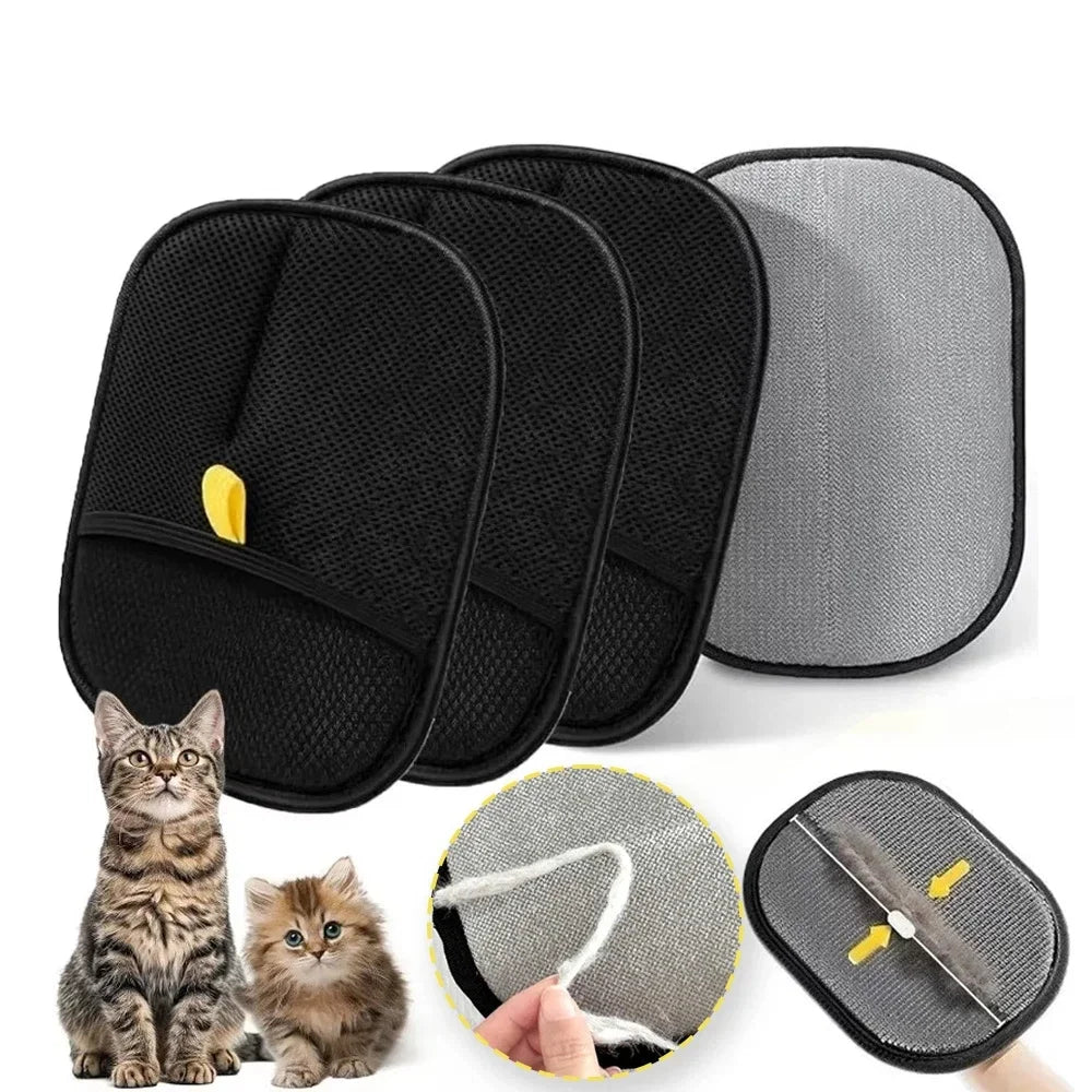 Reusable Pet Hair Removal Gloves for Grooming and Carpet Cleaning