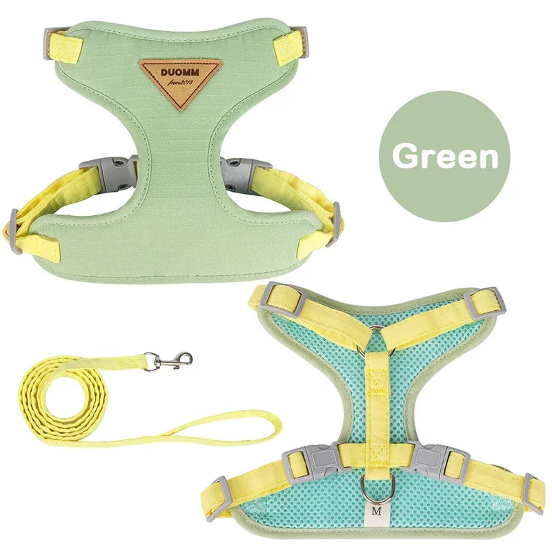 Breathable Puppy Harness and Leash Set for Small Dogs