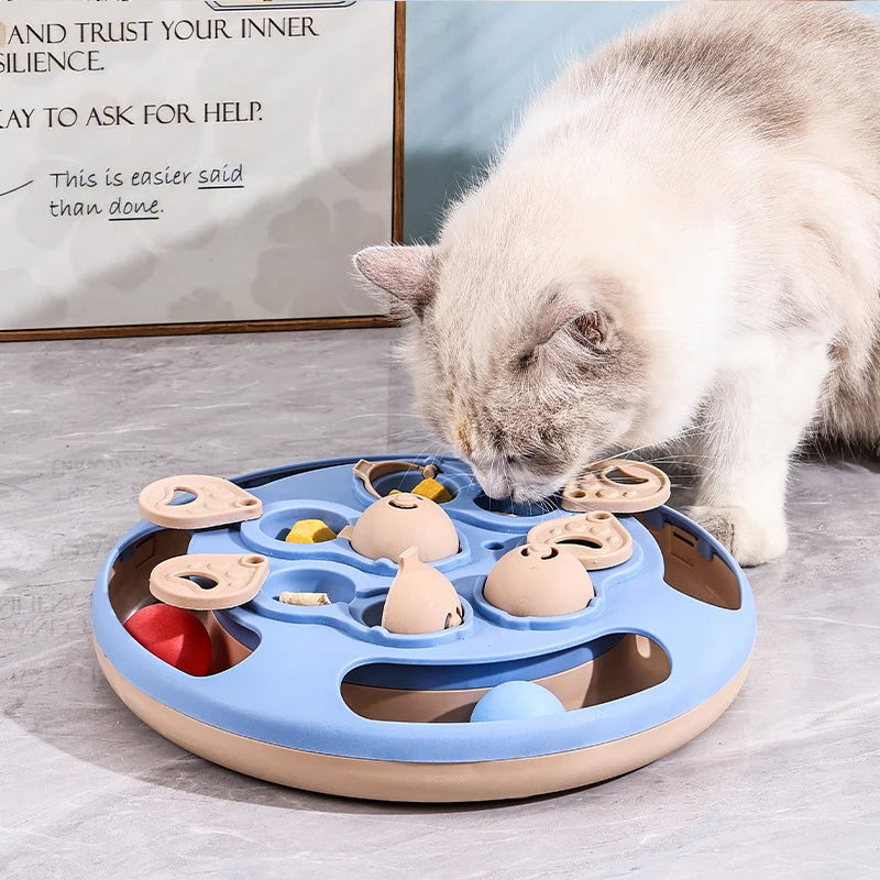 Interactive Dog Puzzle Toy Treat Dispenser Slow Feeder Bowl