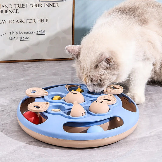 Interactive Dog Puzzle Toy Treat Dispenser Slow Feeder Bowl