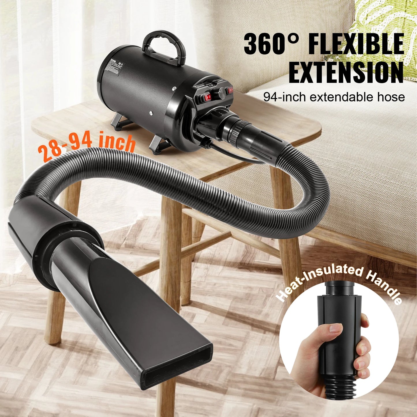 SucceBuy 2000W Dog Blow Dryer With Adjustable Speed