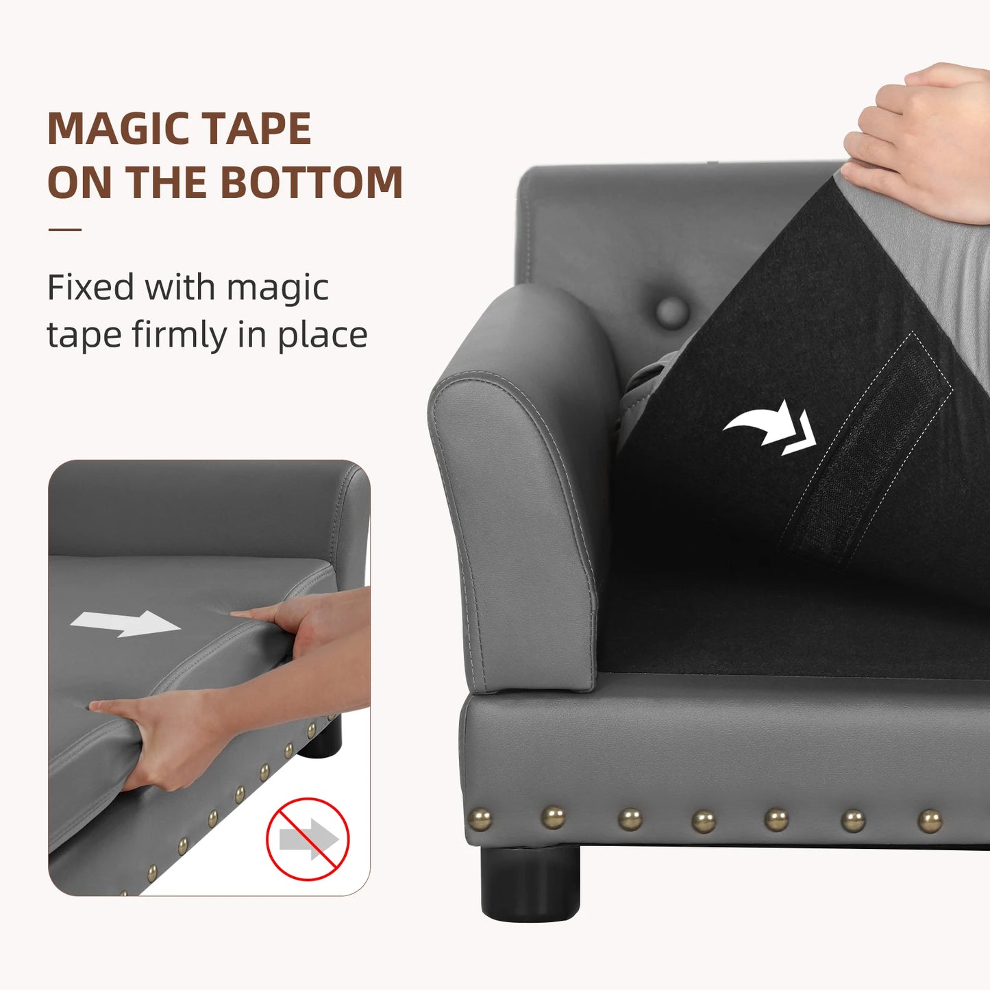 BINGOPAWCN Elevated Dog Bed With Microfiber Leather Cover