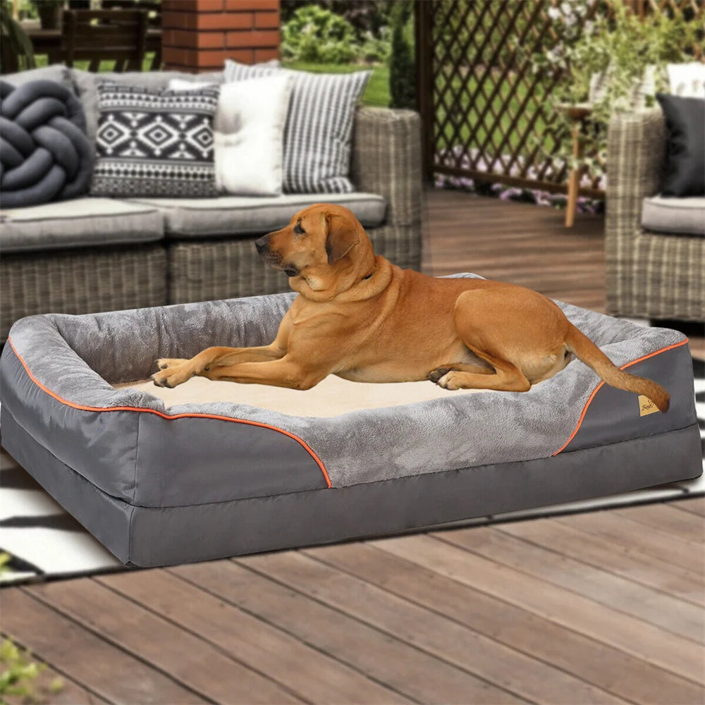 BORWARTCN Orthopedic Memory Foam Dog Bed Waterproof Sofa Cushion