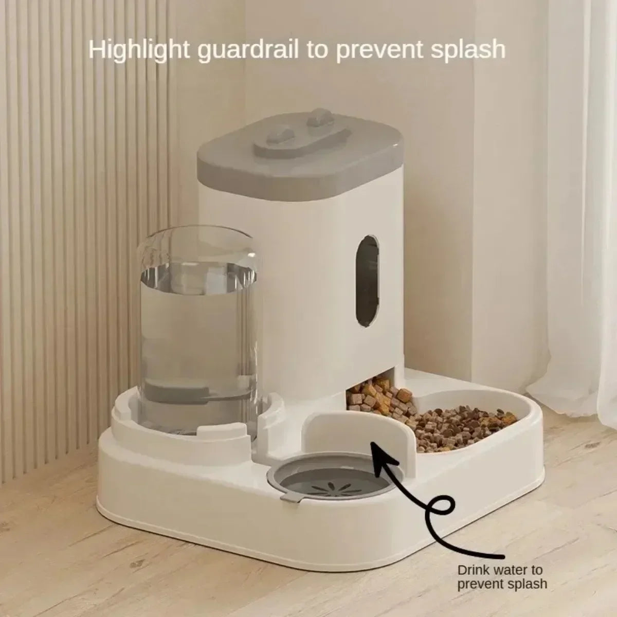 Automatic Pet Feeder and Water Fountain for Dogs and Cats