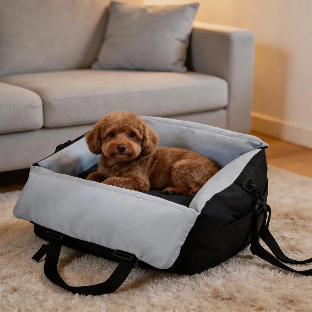 BORWART Portable Dog Car Seat Booster with Safety Belt