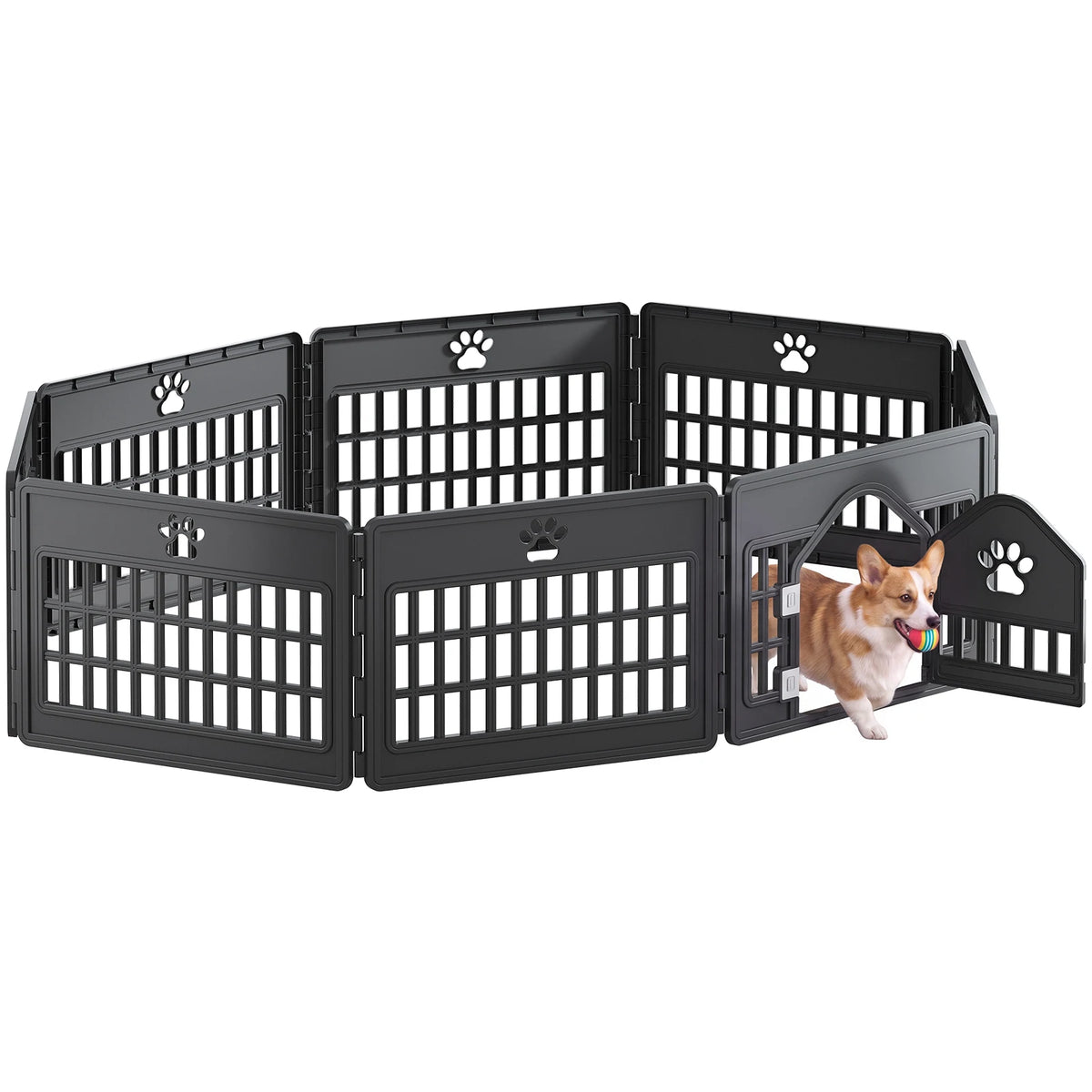 MCQ Expandable Plastic Dog Playpen For Indoor Outdoor Use